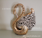 陶瓷工艺品 动物 陶瓷天鹅 礼品 摆件 装饰品 BY2239-DG