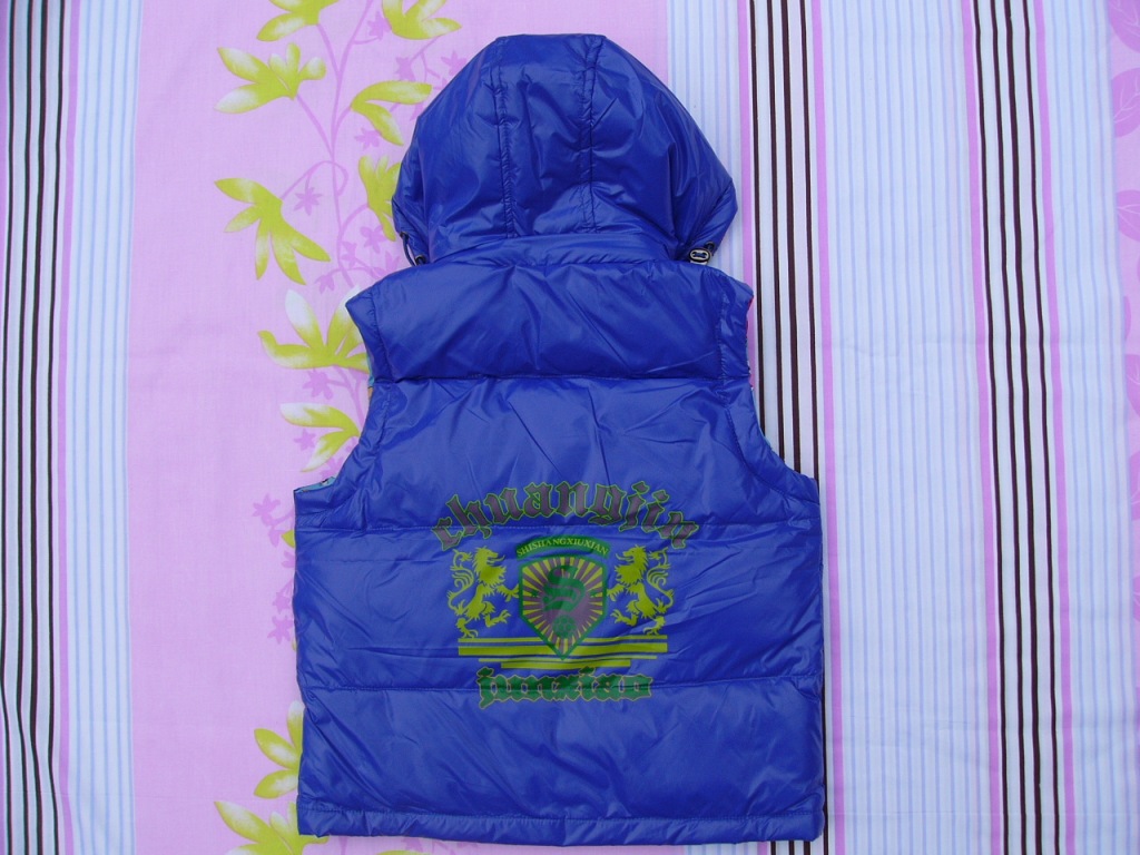 【厂家<em>批发</em>儿童<em>羽绒马甲</em>夹亮面 免洗 5色 羽绒