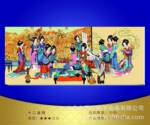 供应无框画 80*200十二金钗古典无框画 无框画工艺画 古典人物画