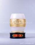 兴旺久隆 龙年生肖礼品 龙年贺岁玉石笔筒 高档办公摆件