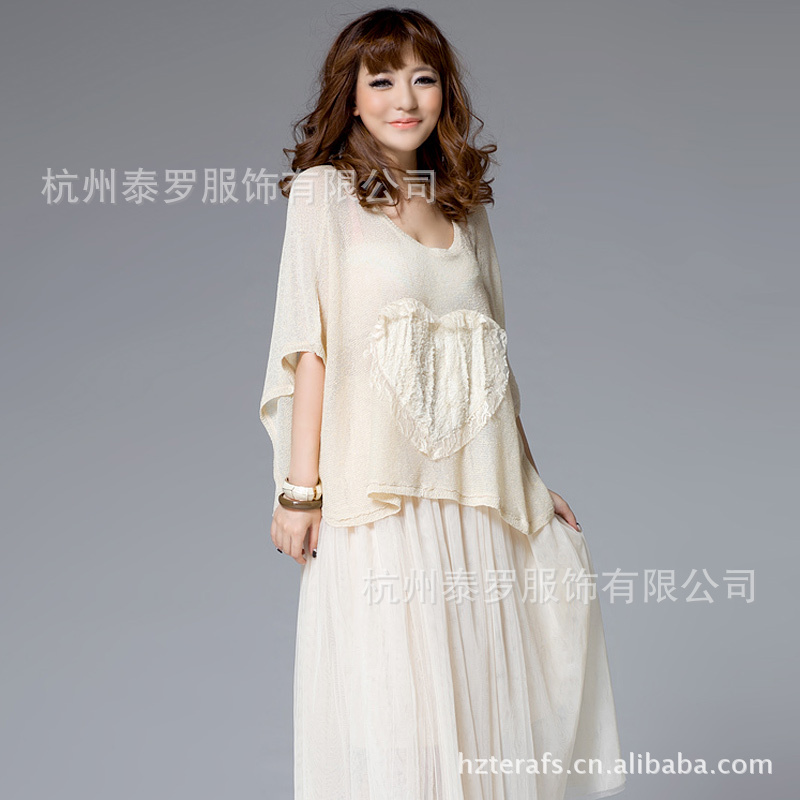 <em>休闲</em>可爱<em>女生</em>版 <em>宽松</em>蝙蝠衫外搭薄<em>款毛衣</em>图片