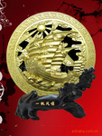 北京炭雕 一帆风顺(手雕 梅花底座)