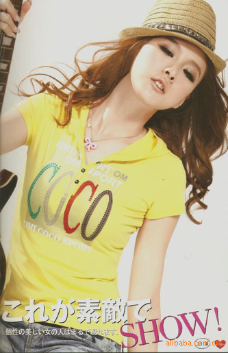 011最新热销爆款夏装T恤 时尚韩版百搭<em>靓妹</em>装