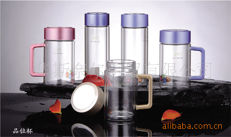 品味双层办公玻璃杯