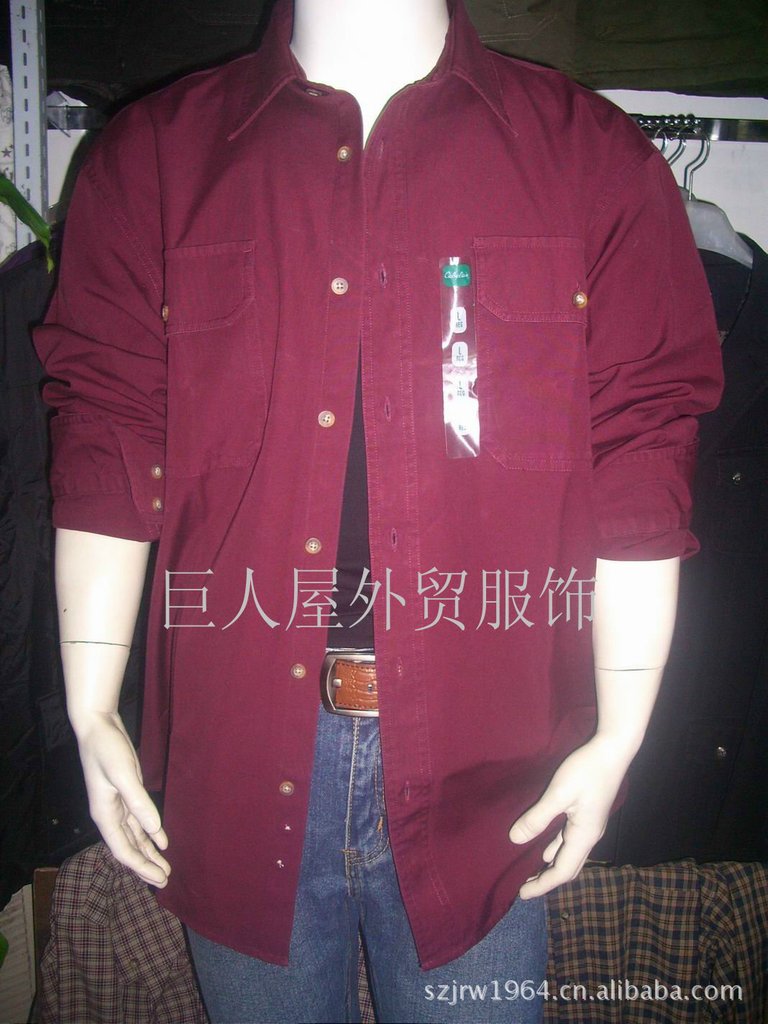 【外贸欧板肥佬<em>户外</em>休闲<em>衬衫</em> 男式<em>外套</em>型<em>衬衫</em>