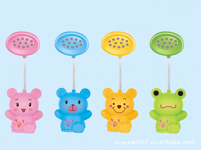 卡通动物充电式LED台灯 12LED动物迷你灯 熊