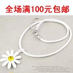 1925 韩版热卖饰品 色雏菊花项链 镶水钻 饰品批发 厂家直销