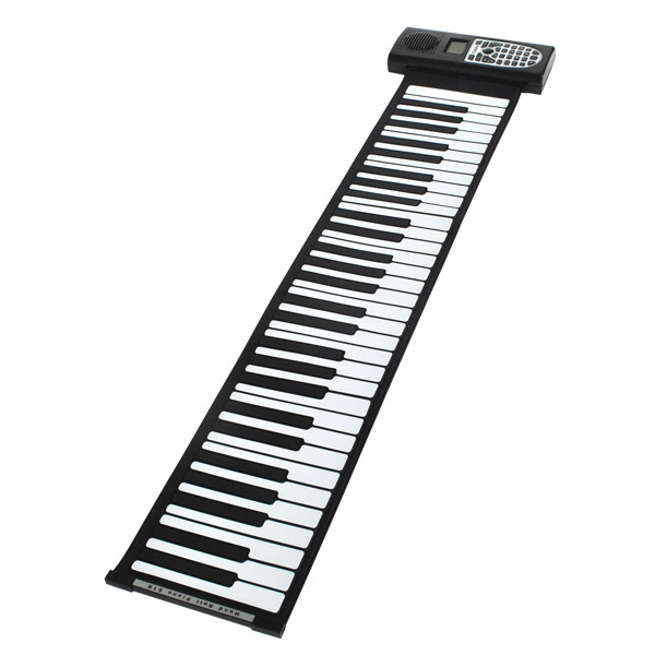 高k多媒体61键硅胶可折叠电子琴 高键位带手感/midi口