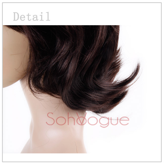 【<em>中年妇女</em>短发<em>假发</em>碎刘海尾部飞翘/复古<em>假发</em>