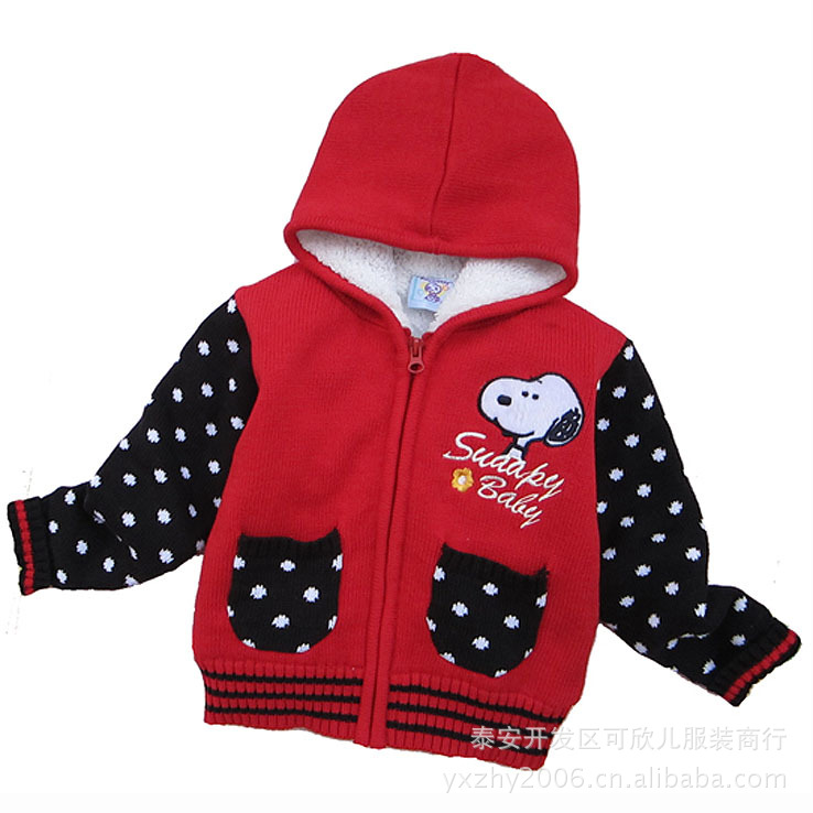 【秋冬外贸童装新款 <em>史努比加厚儿童毛衣</em> 羊羔