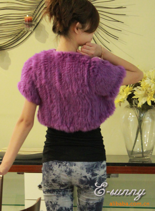 批发采购<em>女式马甲背心-编织</em>皮草 兔毛马甲 女士
