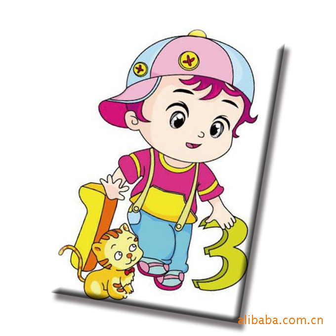 【儿童画爆款 小男孩DIY数字油画 环保颜料送三