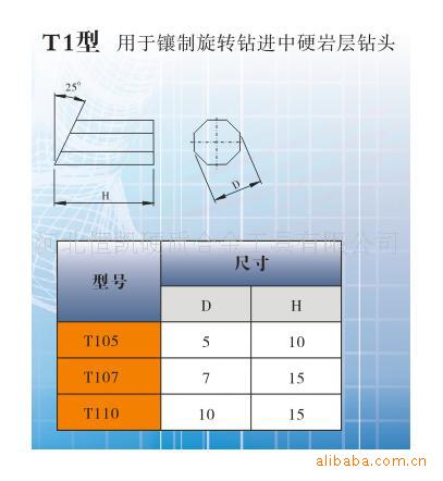 供应YG8/YG6T110 T107钻头 八角 地质勘探 矿山机械配件 正品保证