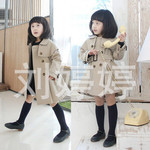 【大额批发】 韩版女童儿童双排扣风衣/外套大衣 免烫 童外套 