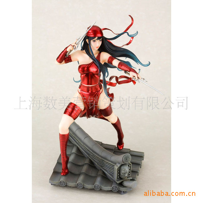 marvel美少女 超胆侠 幻影杀手艾丽卡elektra 手办完成品