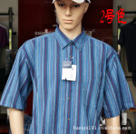 加肥加大男装/纯棉格子半袖衫/外贸原单夏装T恤/超大2011新款