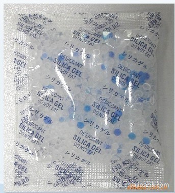 OPP薄膜硅胶干燥剂|10克蓝白混合硅胶干燥剂