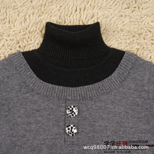 E卡通女童<em>毛衣</em>小猫图案<em>儿童羊绒</em>衫中<em>长款</em>女童