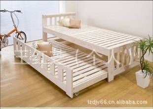 床类-实木床杉木床平板床宜家实木家具 双人床