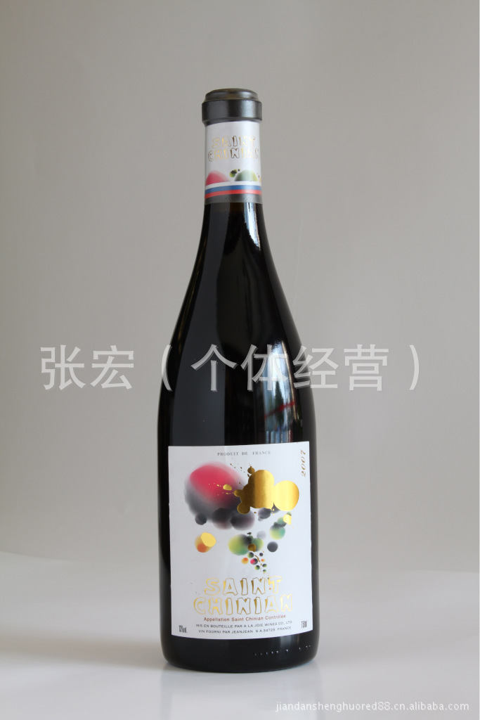 红酒批发法国AOC等级圣申翁干红葡萄酒 图片