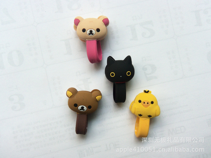 手机保护套-熊头 轻松熊 黑猫 小鸟 纽扣 耳机缠