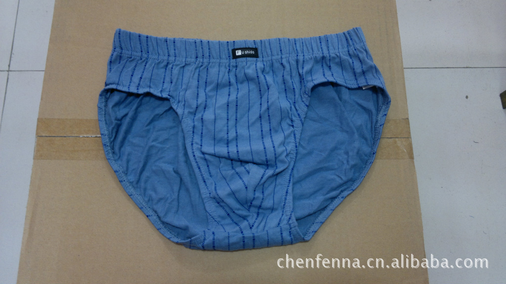 p<em>富士达</em>男士三角<em>内裤</em> 纯棉条纹印花 舒适透气