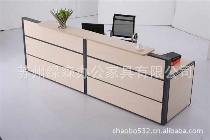 绿森办公家具 供应前台\/办公台\/收银柜台图片,绿