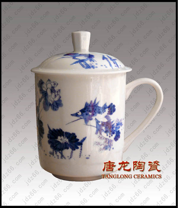 会议专用陶瓷茶杯定制 景德镇陶瓷茶杯 高档馈