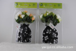 魔术花瓶套装,2个可折叠花瓶袋+2束仿真花(仿真度80%)