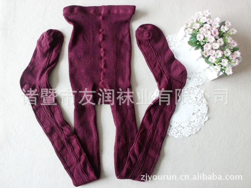 【塑身定做生产加工168针双针内衣带脚连裤袜绑架麻花订做图片