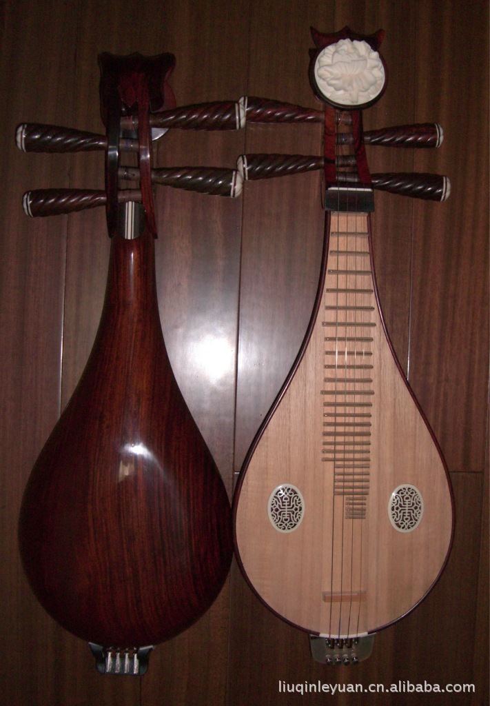 弹拨类乐器-供应缅甸酸枝木专业高档柳琴,琵琶