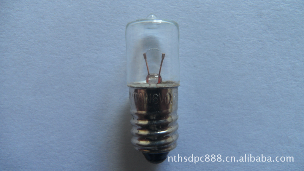 6.0v0.5a卤素灯泡 柱形灯泡 指示灯泡 强光电筒