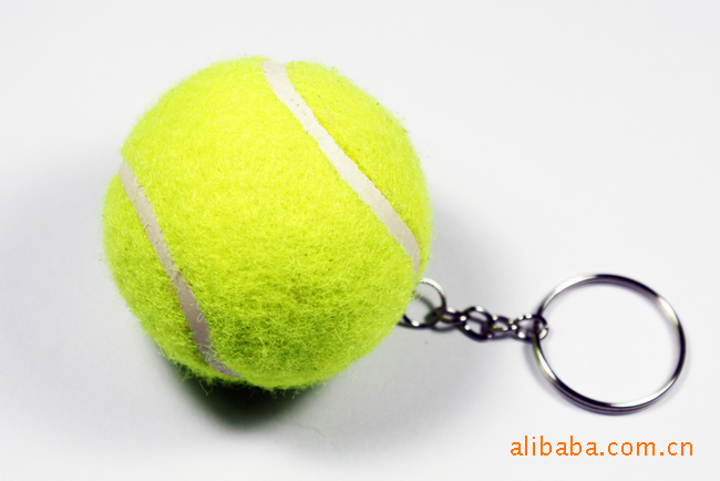 【钥匙挂件 运动挂件 仿真网球挂件 网球钥匙扣