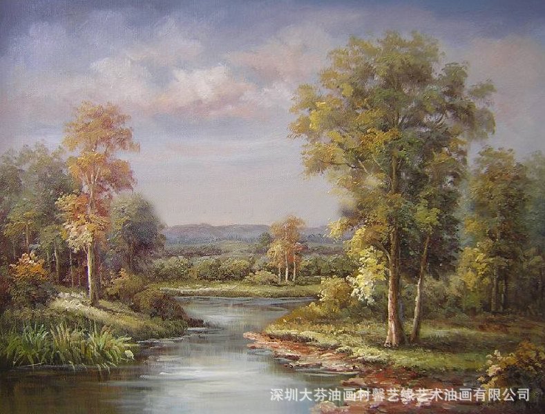 【世界名画精品风景 手绘印象高档画 无框装饰