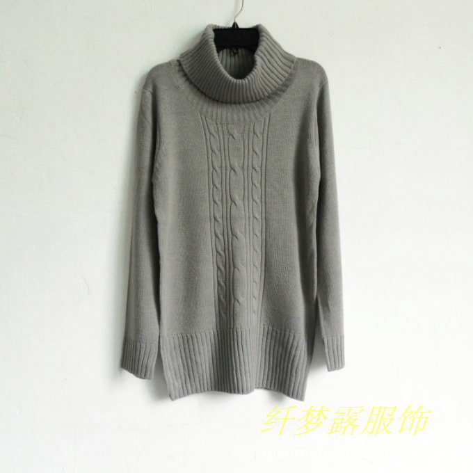 <em>批发</em>外贸毛衫,<em>欧美风格</em>中长款高领<em>毛衣</em> 时尚的