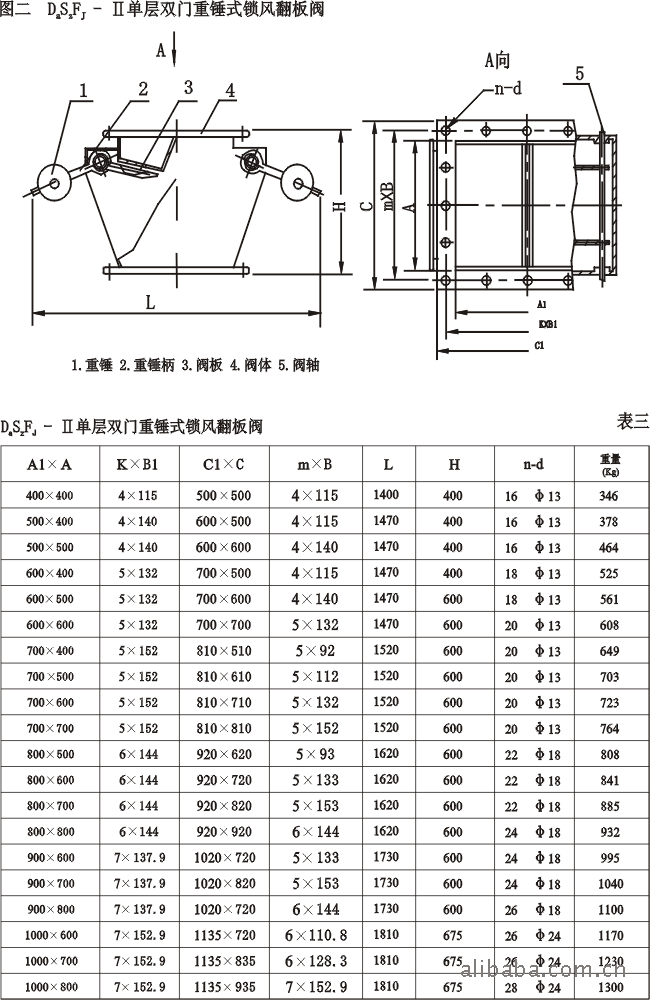 重锤式锁风翻板阀 汇鑫矿山