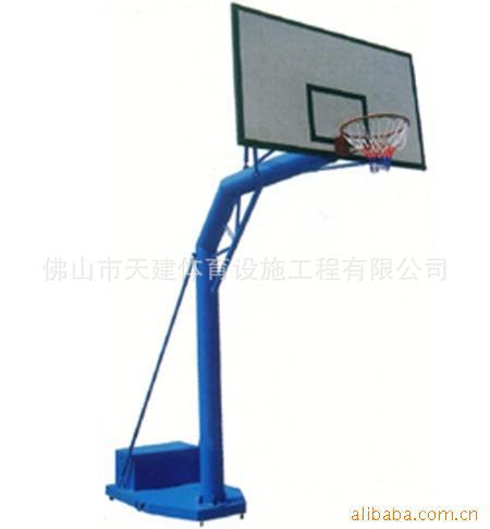 圆管配重箱可移动篮球架,钢化玻璃圆管配重箱