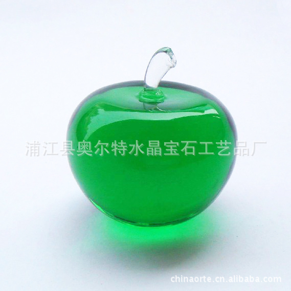 (定做)规格4cm-10cm水晶苹果送客户佳品 圣诞