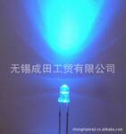 现货F3蓝灯,3mm圆头透明蓝灯,2000-3000mcd