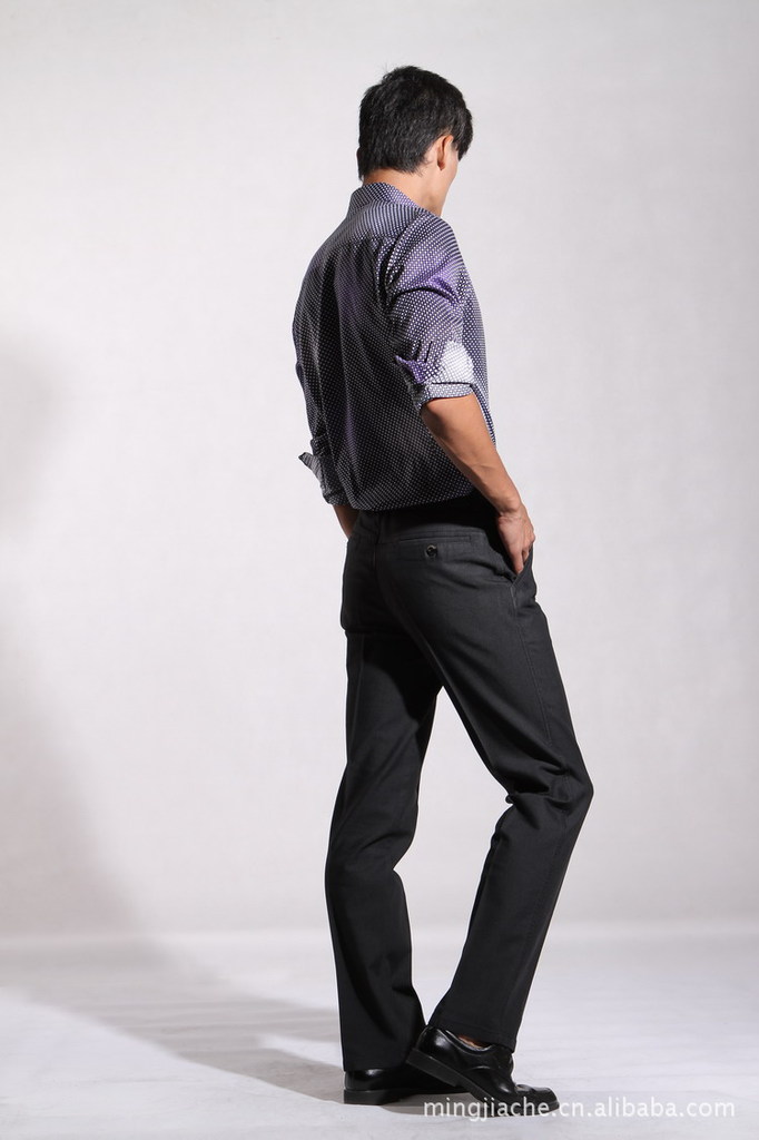 CD1211-1秋冬新款男式高档欧美商务直筒洗水