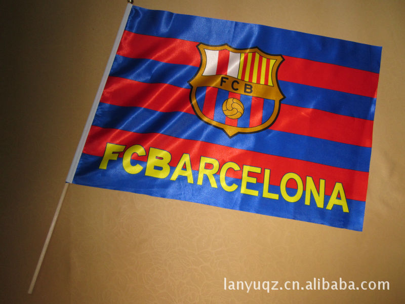 批发采购旗帜-供应皇家马德里 巴塞球队围巾,带花边,国旗,车旗,手摇旗批发采购-
