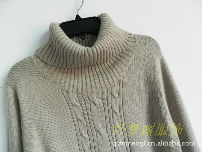 <em>批发</em>外贸毛衫,<em>欧美风格</em>中长款高领<em>毛衣</em> 时尚的