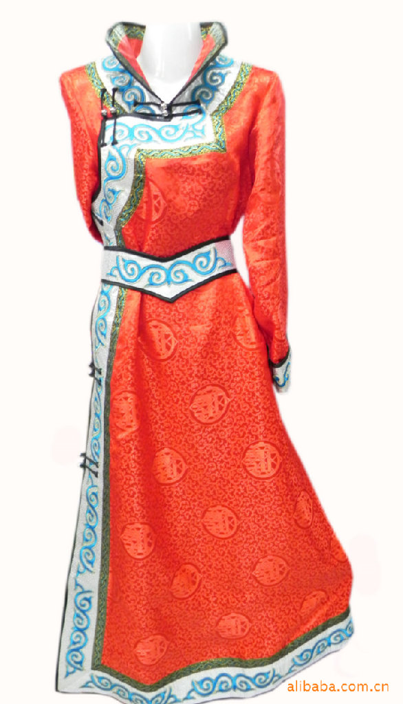 【批发订做民族服装 女款蒙古袍 演出服 蒙古族