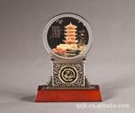 新产品推荐---金属工艺品“双龙圆屏”