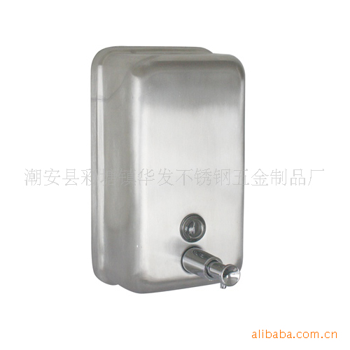 304不锈钢手动皂液器(1L皂液盒,哑光皂液器,酒