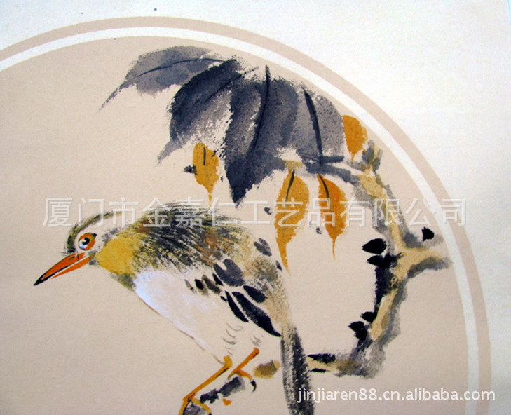 鸟画 国画美术作品 有框国画礼品 书画批发画芯