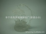 厂家批发最新款简约大方白色透明玻璃烛台