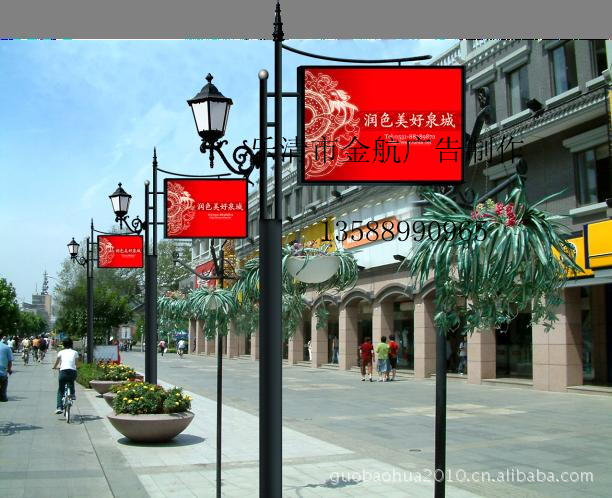 厂价直销户外落地式 不锈钢广告灯箱图片,厂价