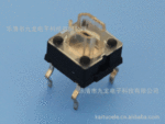 九龙电子供应LED灯颜色可选,按柄透明7x7x7带灯轻触开关