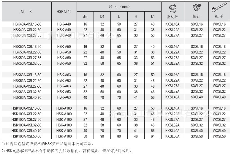 供应hsk-a-xsl套式立铣刀及三面刃铣刀刀柄